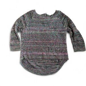 🌈 Rainbow Knit Sweater – L (Made in USA) 🌈